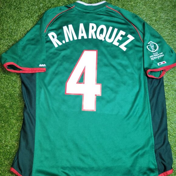 Marquez Mexico Atletica 2002 WORLD CUP Soccer Home Jersey Shirt XL - Picture 2 of 7